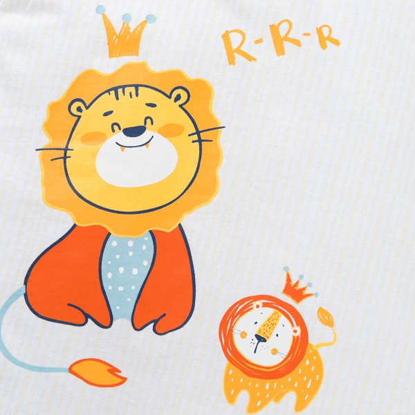 Bodysuit bé trai đùi bst roarrr Animo VD0825045 (0-12M,Vàng nhạt, NN02)