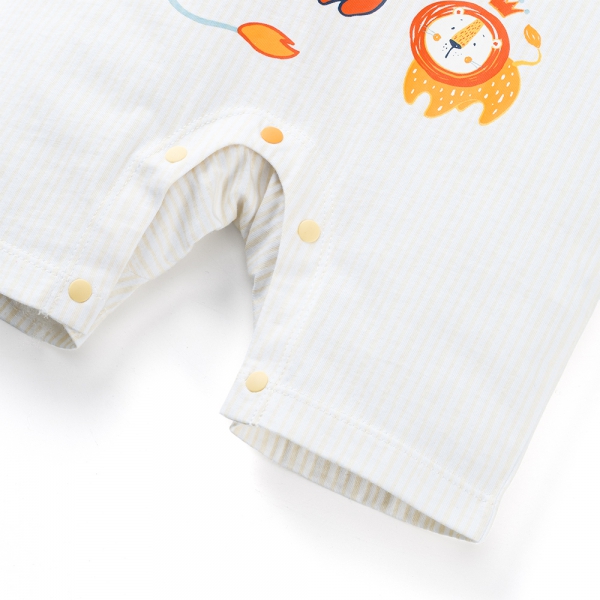 Bodysuit bé trai đùi bst roarrr Animo VD0825045 (0-12M,Vàng nhạt, NN02)