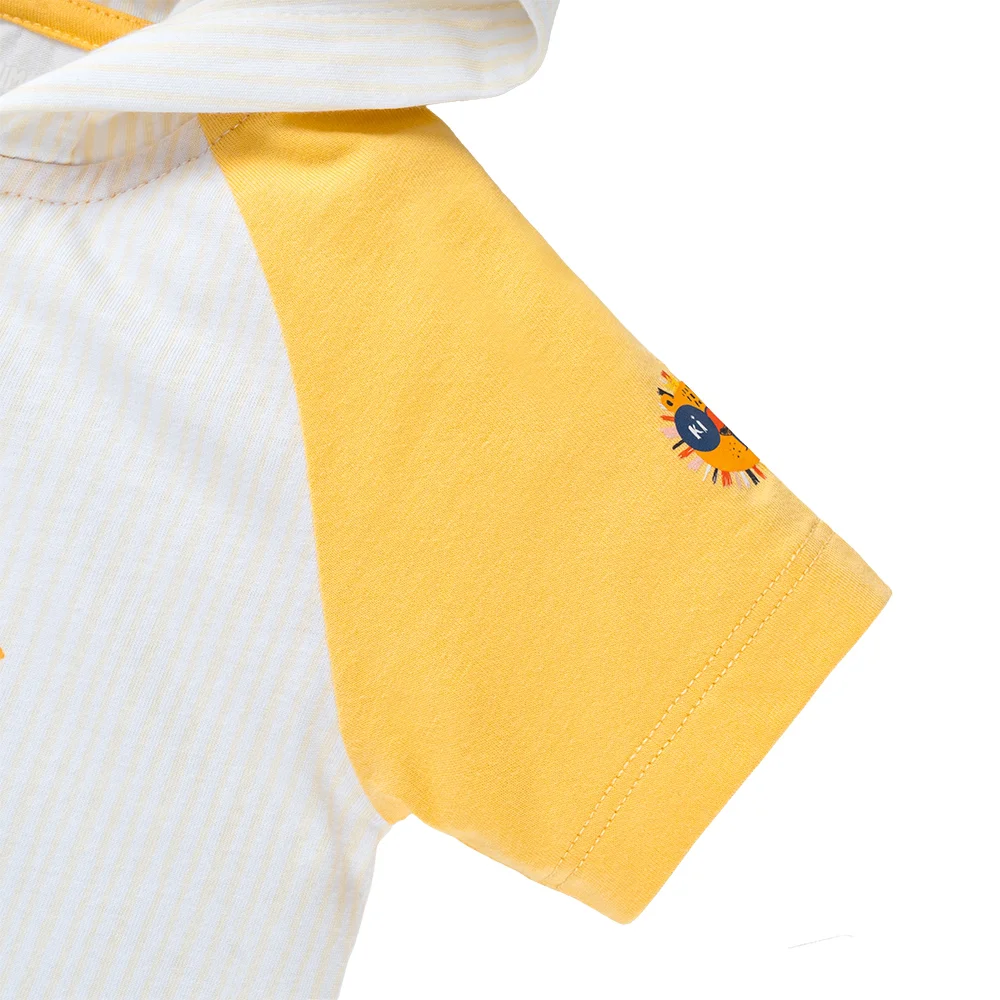 Bodysuit bé trai đùi bst roarrr Animo VD0825045 (0-12M,Vàng nhạt, NN02)