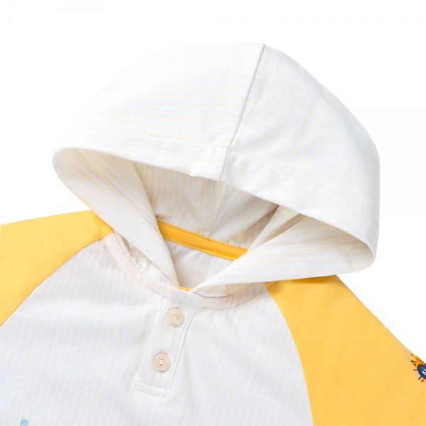 Bodysuit bé trai đùi bst roarrr Animo VD0825045 (0-12M,Vàng nhạt, NN02)