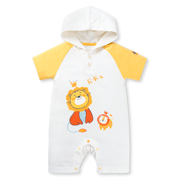 Bodysuit bé trai đùi bst roarrr Animo VD0825045 (0-12M,Vàng nhạt, NN02)