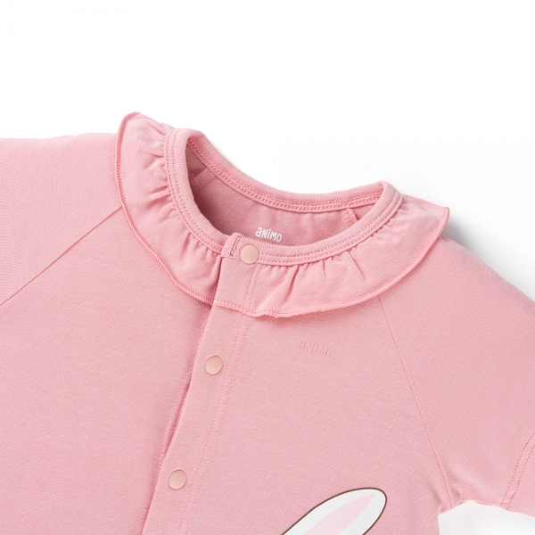 Set 2 Bodysuit kháng khuẩn Modal đùi Animo BMC0925010 (0-12M,Dâu-trắng,TT06)