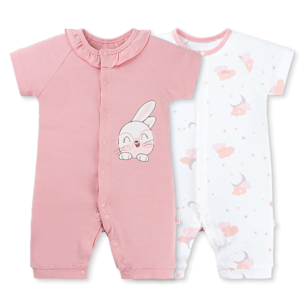 Set 2 Bodysuit kháng khuẩn Modal đùi Animo BMC0925010 (0-12M,Dâu-trắng,TT06)