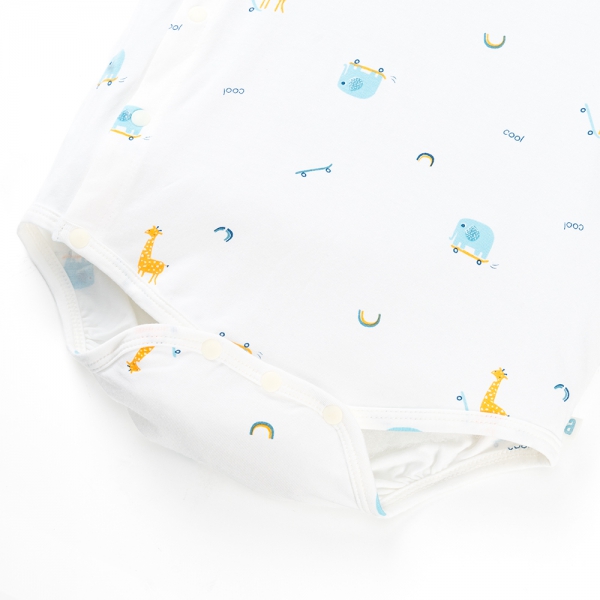 Set 2 Bodysuit kháng khuẩn Modal tam giác Animo BMC0925006 (0-9M,Dương-trắng,DD06)