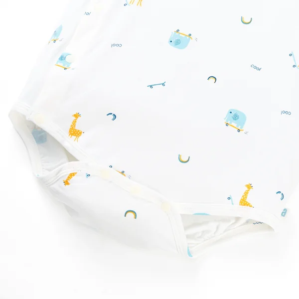 Set 2 Bodysuit kháng khuẩn Modal tam giác Animo BMC0925006 (0-9M,Dương-trắng,DD06)