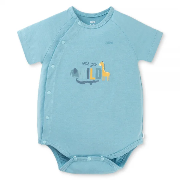 Set 2 Bodysuit kháng khuẩn Modal tam giác Animo BMC0925006 (0-9M,Dương-trắng,DD06)