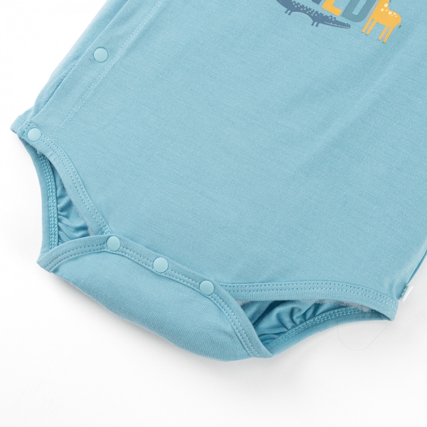 Set 2 Bodysuit kháng khuẩn Modal tam giác Animo BMC0925006 (0-9M,Dương-trắng,DD06)