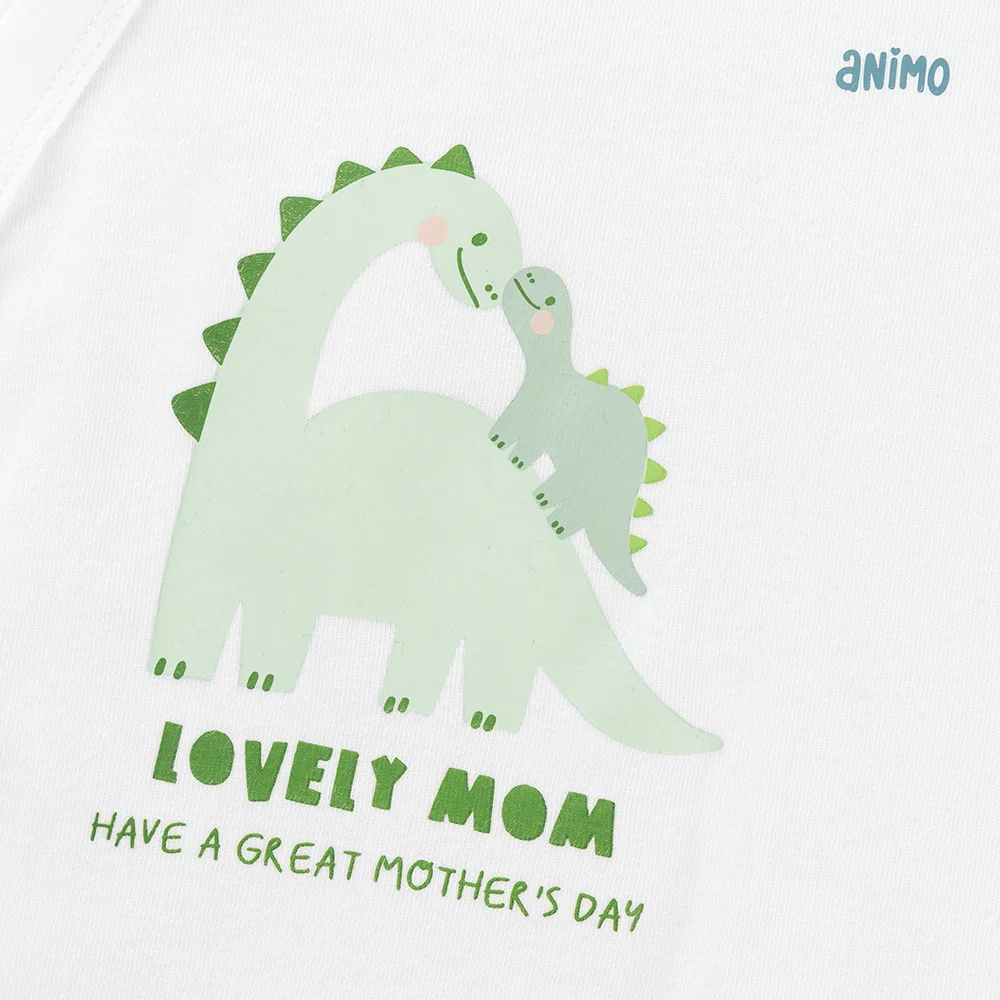 Set 2 Bodysuit kháng khuẩn Modal tam giác Animo VD0825022 (0-9M,Lá-dương,DD06)