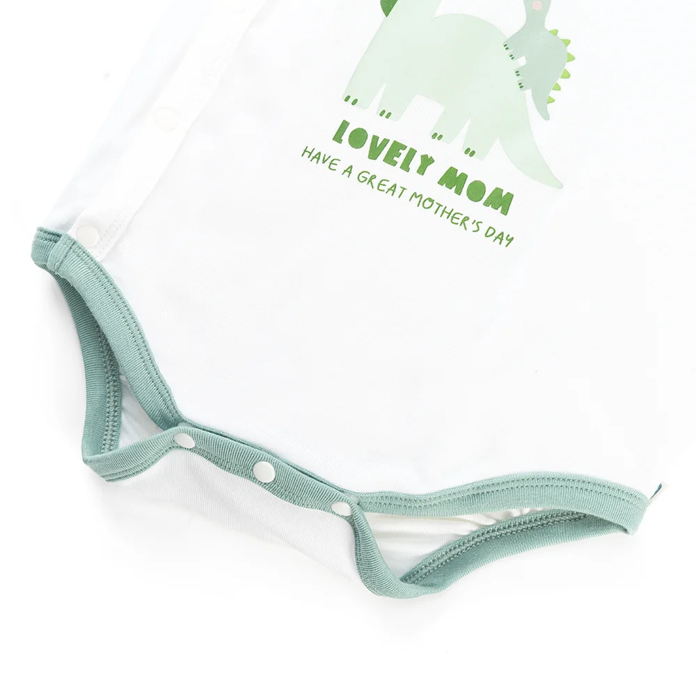 Set 2 Bodysuit kháng khuẩn Modal tam giác Animo VD0825022 (0-9M,Lá-dương,DD06)