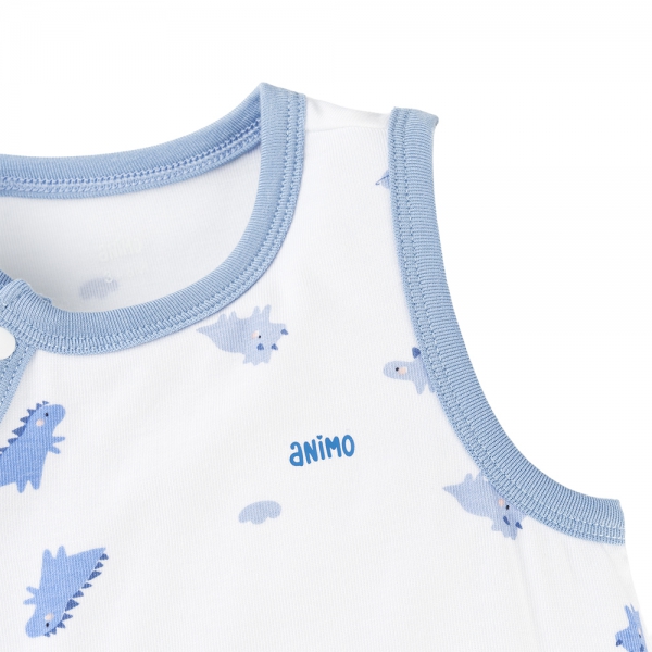 Set 2 Bodysuit kháng khuẩn Modal tam giác Animo VD0825022 (0-9M,Lá-dương,DD06)