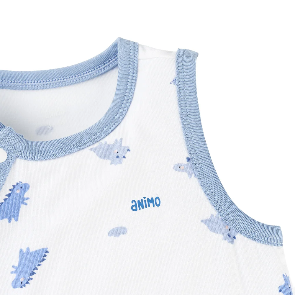 Set 2 Bodysuit kháng khuẩn Modal tam giác Animo VD0825022 (0-9M,Lá-dương,DD06)