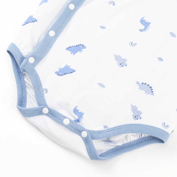 Set 2 Bodysuit kháng khuẩn Modal tam giác Animo VD0825022 (0-9M,Lá-dương,DD06)