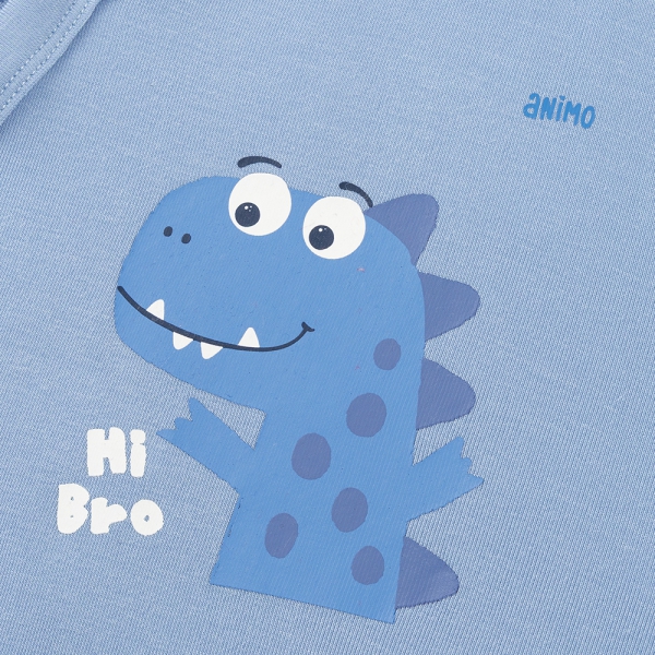 Set 2 Bodysuit kháng khuẩn Modal tam giác Animo VD0825021 (0-9M,Lá-dương,DD06)