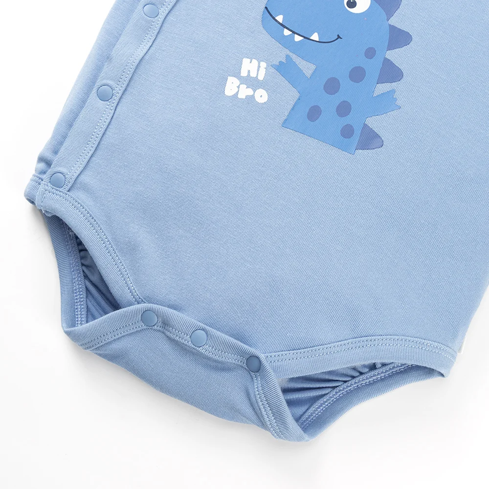 Set 2 Bodysuit kháng khuẩn Modal tam giác Animo VD0825021 (0-9M,Lá-dương,DD06)