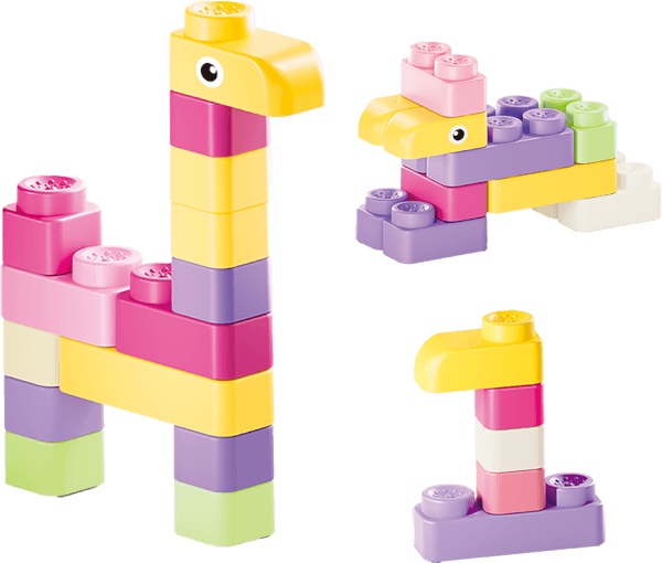 Hộp xếp hình nhựa mềm 48pcs CY708009 C508 (Hồng)