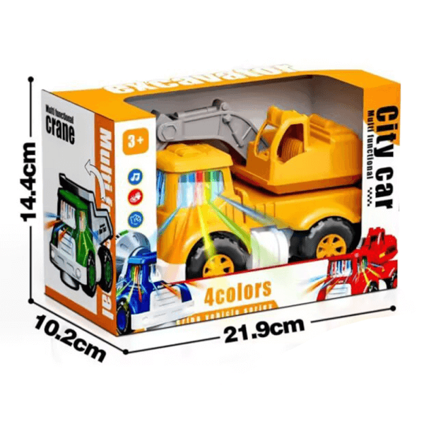 Xe tải chạy tự động và phát nhạc đèn CY682854 C508 (Vàng)