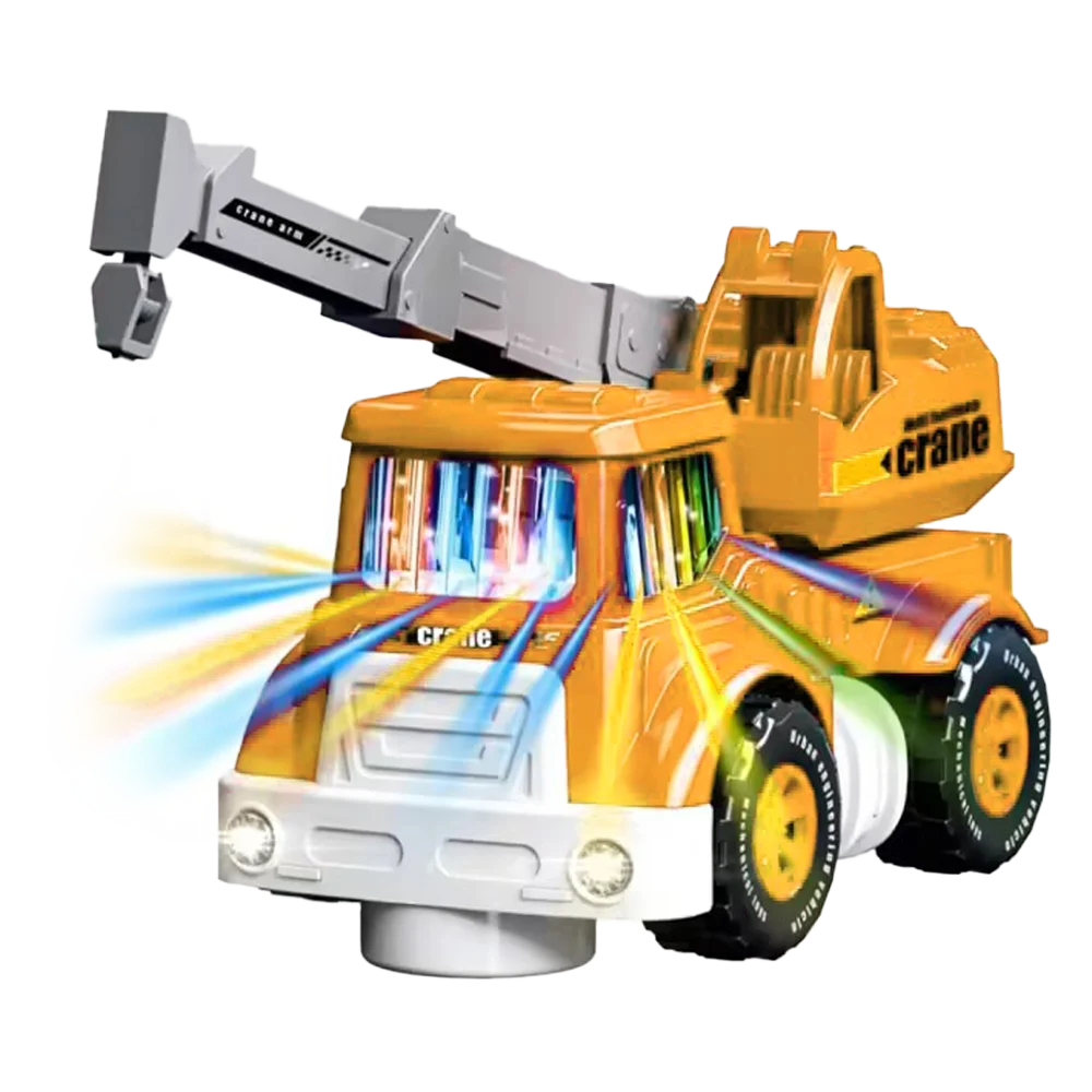 Xe tải chạy tự động và phát nhạc đèn CY682854 C508 (Vàng)