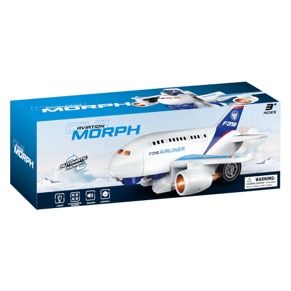 Đồ chơi máy bay hành khách biến hình robot có âm thanh, đèn CY708972 C508