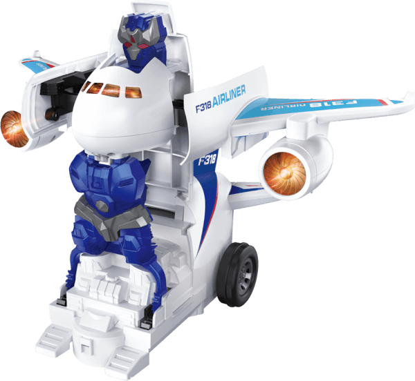 Đồ chơi máy bay hành khách biến hình robot có âm thanh, đèn CY708972 C508