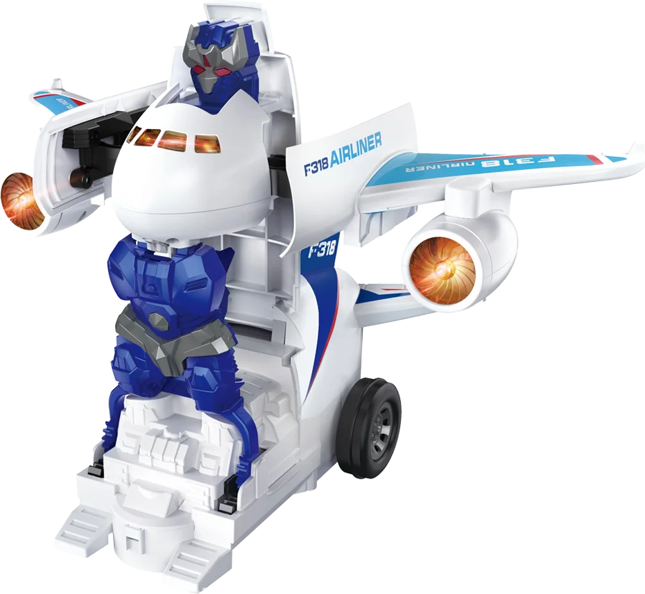 Đồ chơi máy bay hành khách biến hình robot có âm thanh, đèn CY708972 C508