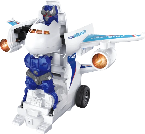 Đồ chơi máy bay hành khách biến hình robot có âm thanh, đèn CY708972 C508