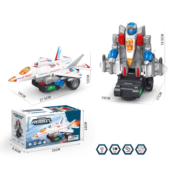 Đồ chơi máy bay chiến đấu biến hình robot có âm thanh, đèn CY708971 C508