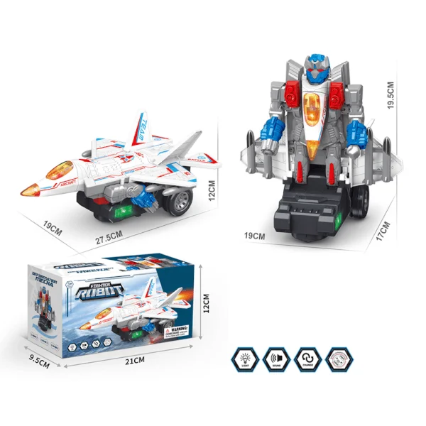 Đồ chơi máy bay chiến đấu biến hình robot có âm thanh, đèn CY708971 C508