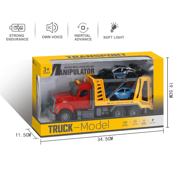 Bộ xe vận chuyển cao cấp có âm thanh đèn kèm 2 xe nhỏ CY702910 C508