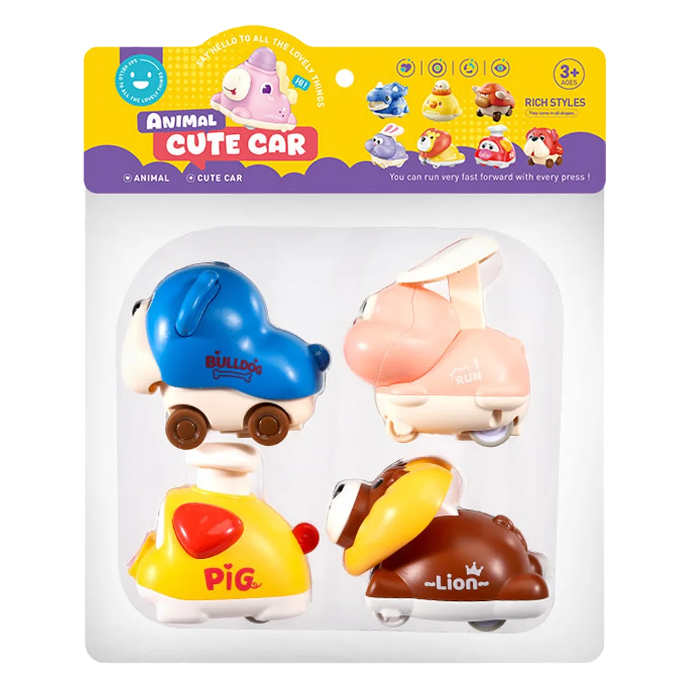 Biệt đội 4 xe thú nhấn đầu chạy đáng yêu CY701136 C508