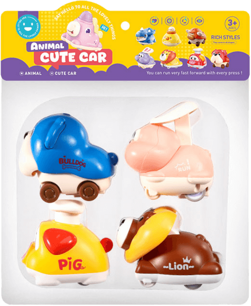 Biệt đội 4 xe thú nhấn đầu chạy đáng yêu CY701136 C508