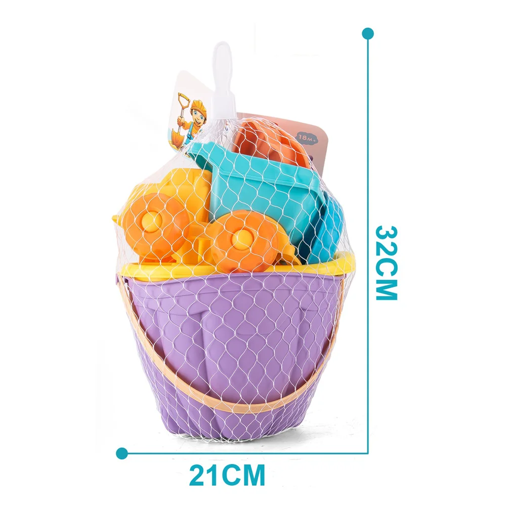 Đồ chơi xe ben đi biển xúc cát nhựa mềm 8pcs CY701053 C508