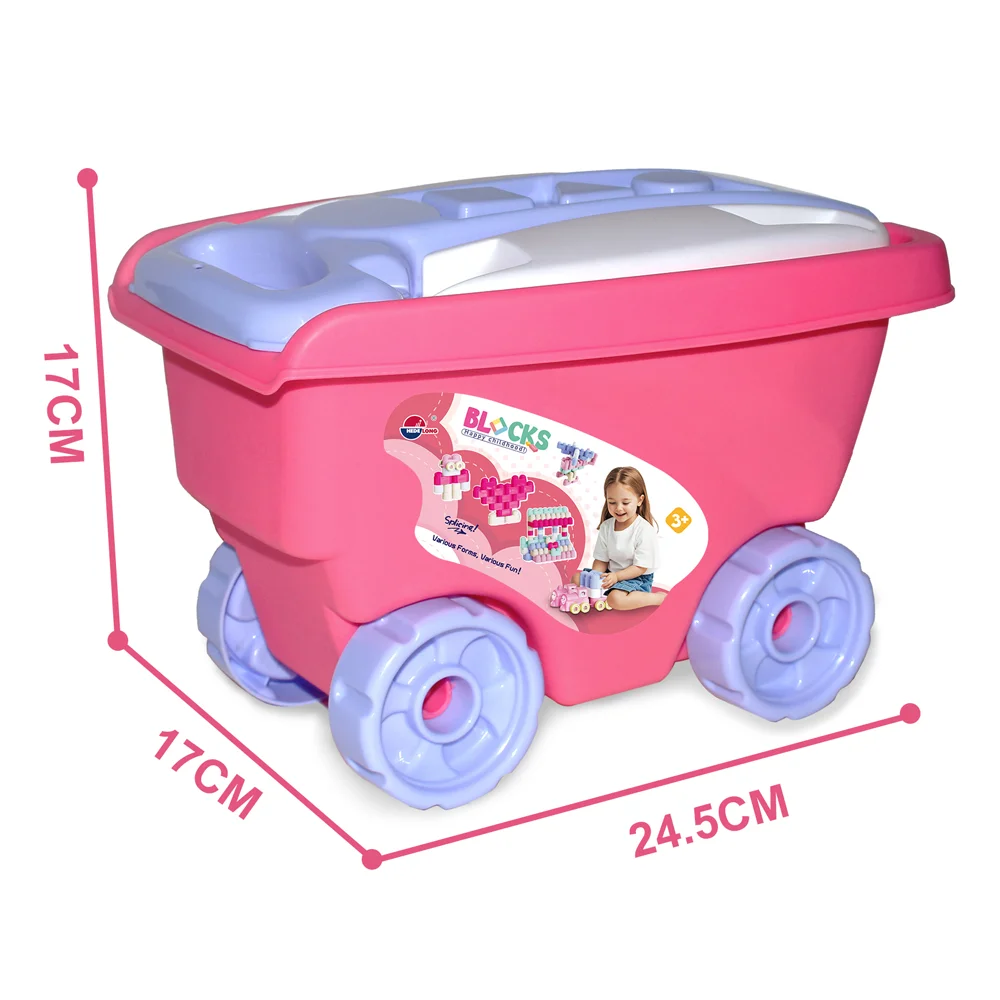 Xe kéo 2in1 xếp hình sáng tạo CY708015 C508 (Hồng)