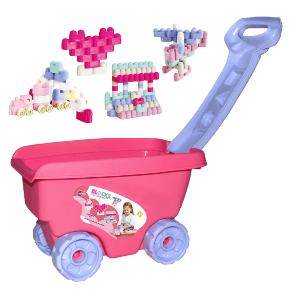 Xe kéo 2in1 xếp hình sáng tạo CY708015 C508 (Hồng)