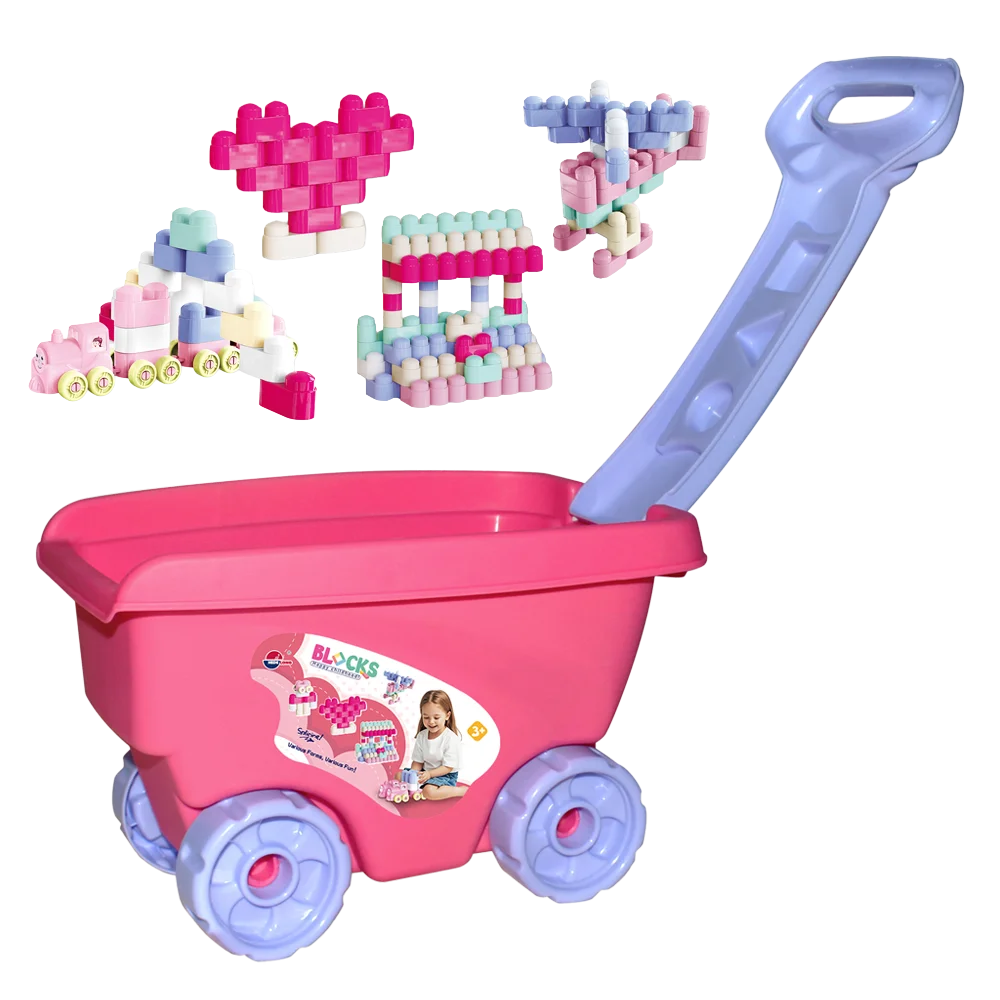 Xe kéo 2in1 xếp hình sáng tạo CY708015 C508 (Hồng)