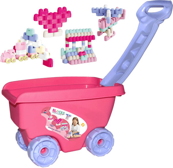 Xe kéo 2in1 xếp hình sáng tạo CY708015 C508 (Hồng)