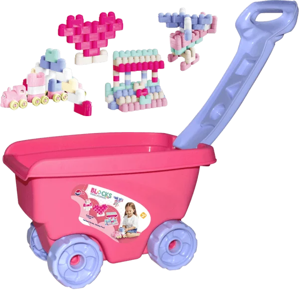 Xe kéo 2in1 xếp hình sáng tạo CY708015 C508 (Hồng)