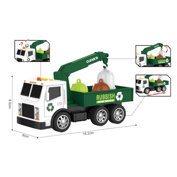 Xe môi trường phân loại rác có âm thanh và đèn YN641808 C508