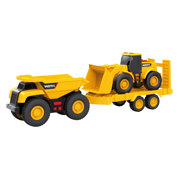 Bộ xe công trình chở xe xúc có âm thanh YN641791 C508