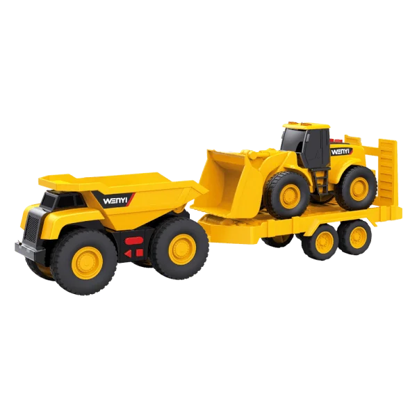 Bộ xe công trình chở xe xúc có âm thanh YN641791 C508