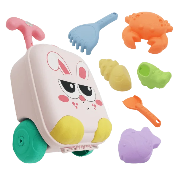 Vali thác nước thỏ hồng đi biển kèm phụ kiện YN603048 C508