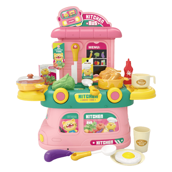 Xe buýt 2in1 nhập vai đầu bếp YN650676 C508 (Hồng)