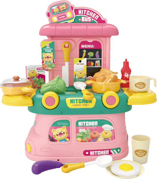 Xe buýt 2in1 nhập vai đầu bếp YN650676 C508 (Hồng)