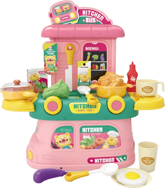 Xe buýt 2in1 nhập vai đầu bếp YN650676 C508 (Hồng)