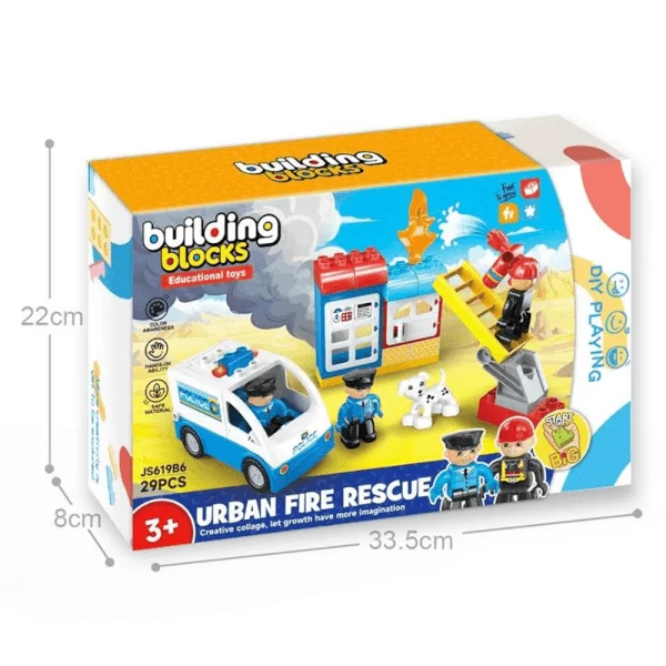 Hộp xếp hình cảnh sát và cứu hỏa YN650275 C508