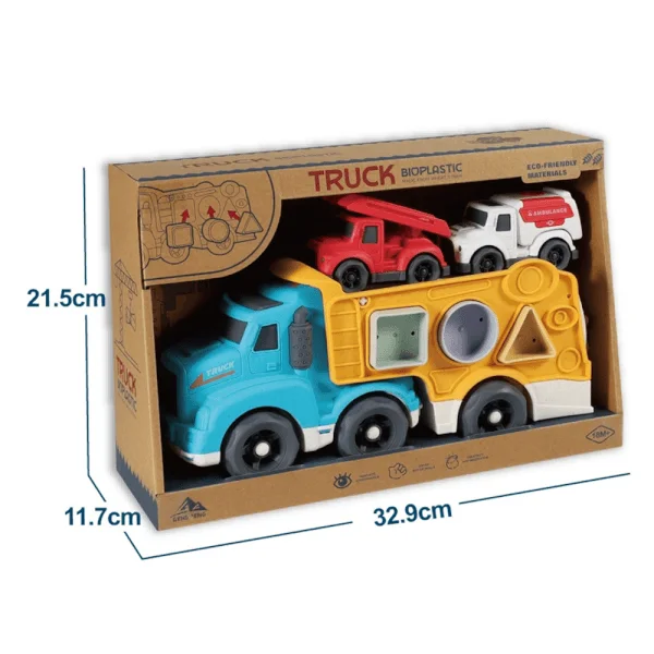 Xe tải vui vẻ chở xe nhỏ kèm thả khối thân thiện môi trường YN601424 C508