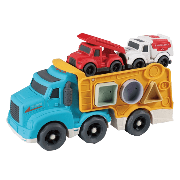 Xe tải vui vẻ chở xe nhỏ kèm thả khối thân thiện môi trường YN601424 C508