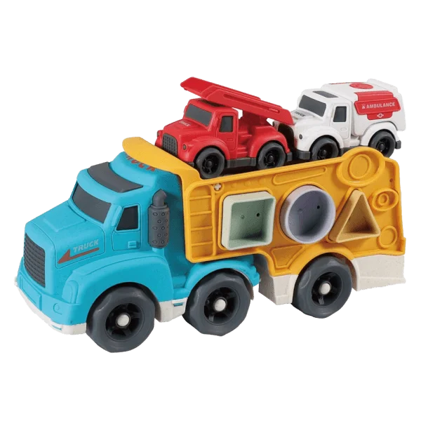 Xe tải vui vẻ chở xe nhỏ kèm thả khối thân thiện môi trường YN601424 C508