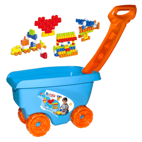 Xe kéo 2in1 xếp hình  sáng tạo CY708014 C508 (Xanh)