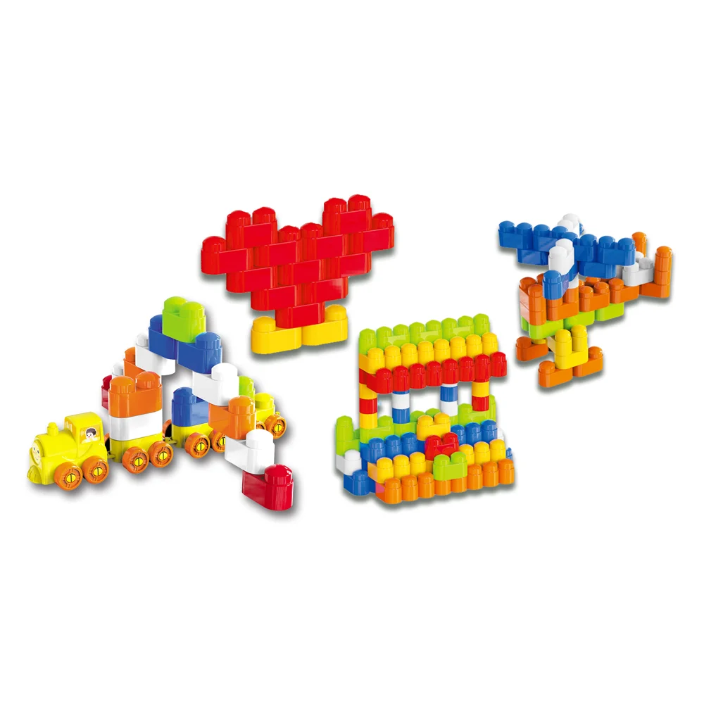 Xe kéo 2in1 xếp hình  sáng tạo CY708014 C508 (Xanh)