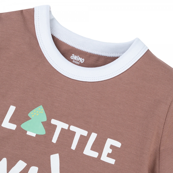 Bộ bé trai dài Animo Easy HN1225065 (1-4Y,Nâu-kem)